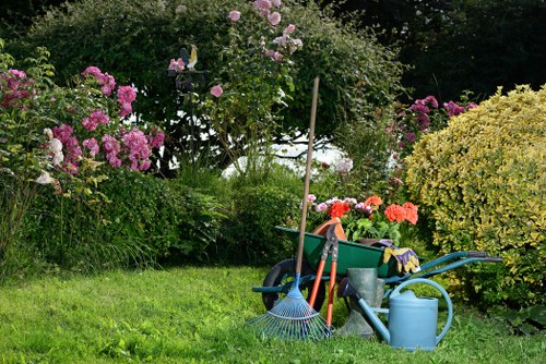 Tools and techniques used for hedge trimming in Nunhead